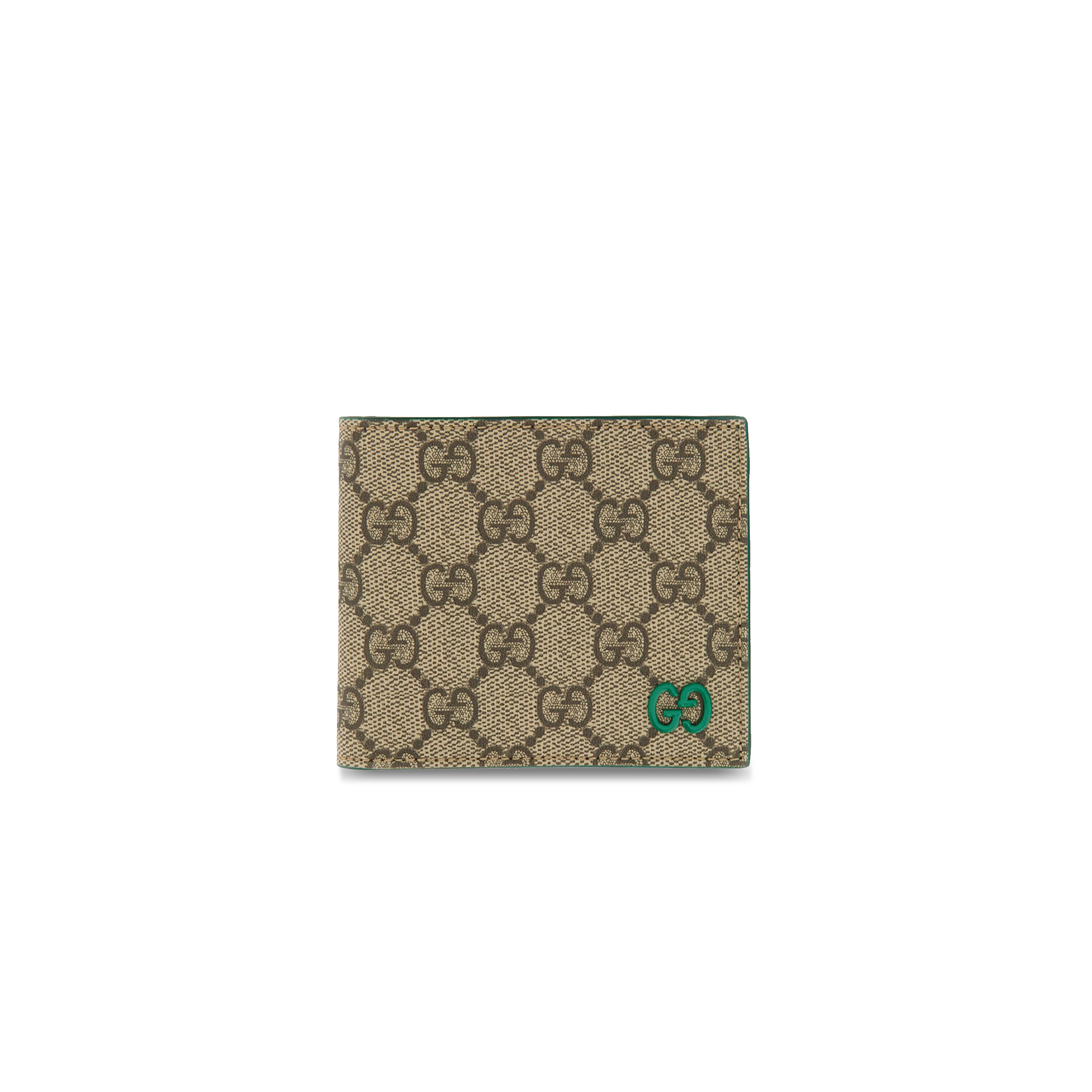 GUCCI GREEN INTERIOR GG COIN WALLET 768244 (21*9cm)